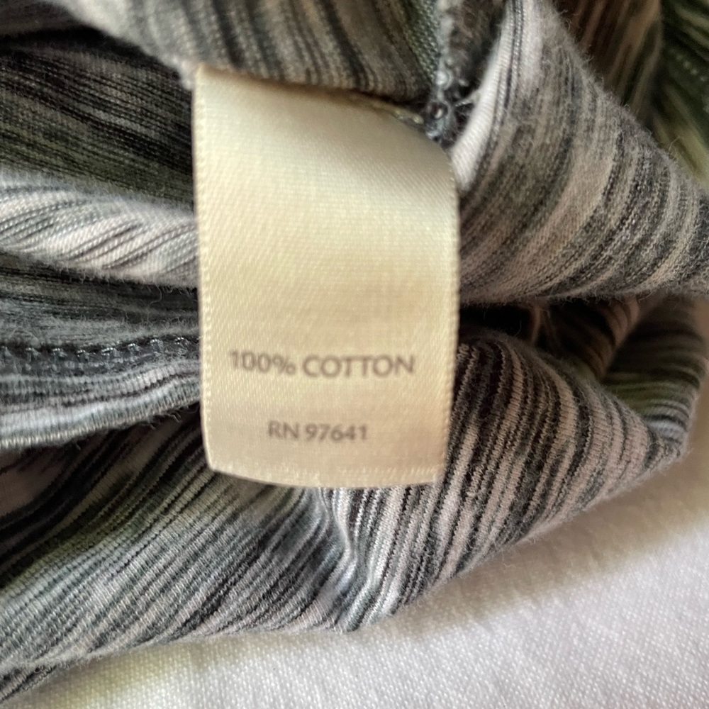 Pure Jill Women's Cotton Gray Marbled Long Sleeve Comfy Tee Tunic Top - Picture 8 of 10